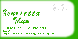 henrietta thum business card